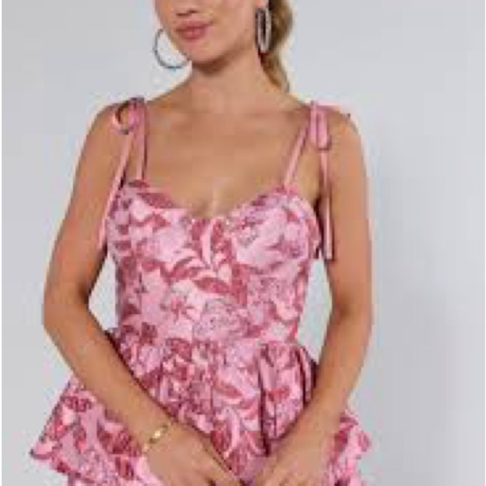 Band of Gypsies Pink Floral Mini Dress